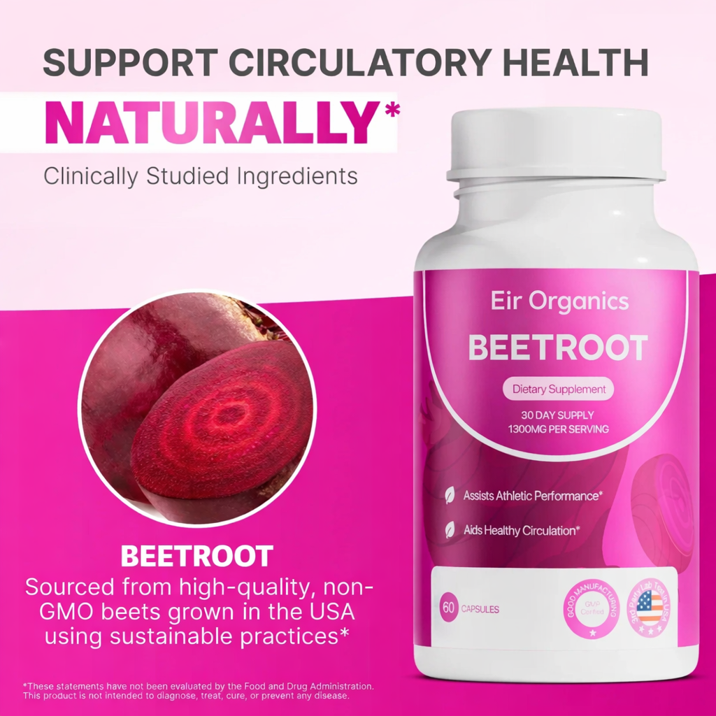 Eir Organic Beetroot Capsule for Blood Flow & Heart Health